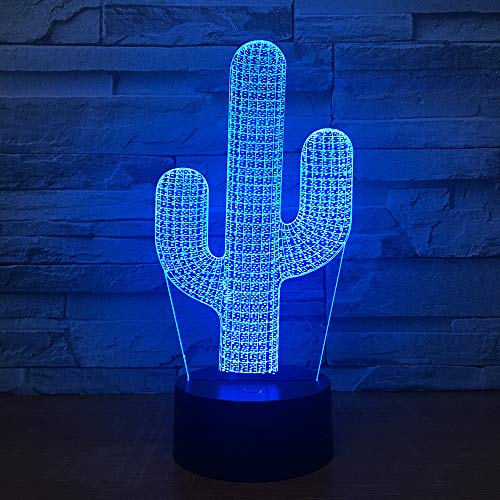 Preisvergleich Produktbild Kaktus-Persönlichkeits-Acryl 3d bunte Nachtlicht-Kaktus-bunte Note