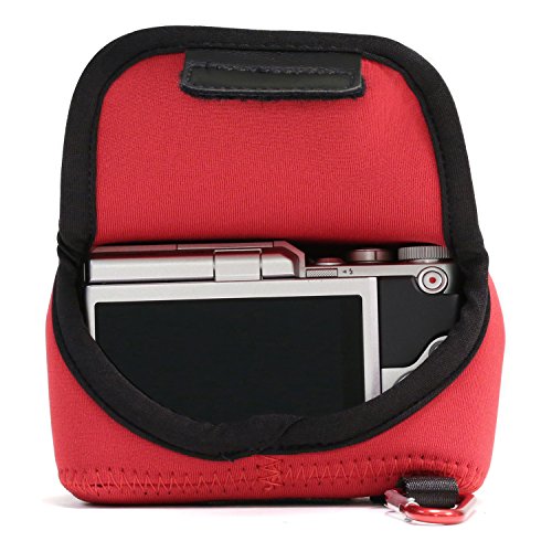  Ultra Light   N  opr  ne Sac Camera Case MegaGear  avec Mousqueton pour Nikon 1 J4  Nikon 1 J5 avec 10-30mm  Rouge 