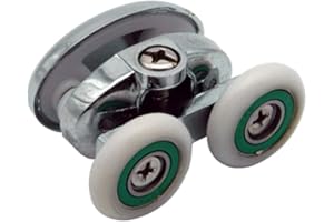 SHOWER SEAL UK LTD Shower Door Wheels | 23mm or 25mm Wheels | Upper or Lower | Double Roller | ROLL037 (Upper Wheel (25mm))