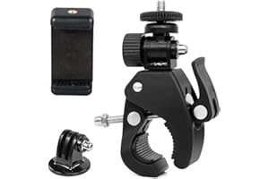 micros2u Roll Bar/Cage Handlebar Seatpost Mount Clamp Arm. Compatible with GoPro Hero, ActionCam, Camera, Phones, Insta360