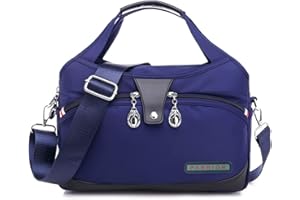 Fiorky Sac à bandoulière pour femme - Grande capacité - En tissu Oxford - Étanche - Anti-vol - Mode - Pour femme - Sac à main pour maman