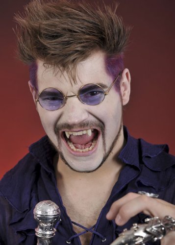 Preisvergleich Produktbild Gothic Vampir Dracula Runde lila Brille