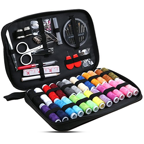 confronta il prezzo Annstory Set da Cucito con Astuccio in Tessuto Oxford di Alta Qualità per Principianti o per Viaggiare, Kit da cucito, Viaggio e Emergenza con Accessori Kit miglior prezzo