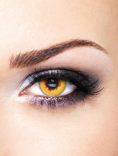 Preisvergleich Produktbild Edit farbige Vampir Kontaktlinsen Gold ohne Stärke für Halloween und Karneval