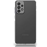 KZY İLETİŞİM Samsung Galaxy A73 5G Tıpalı Kamera Korumalı Şeffaf Premier Kılıf