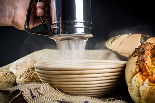 Andrew James – Runder 22cm Brotgärkorb Gärkorb aus natürlichem Rattan – Geeignet für die Herstellung aller Brotsorten sowie für professionelle Verwendung in Bäckerein – Für bis zu 1Kg Teig - 6