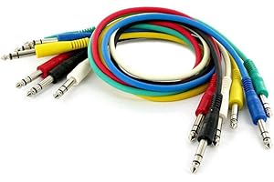 Audibax Basic Colour Cable Patch Jack Stereo a Jack Stereo 6 Unidades 60 Centímetros