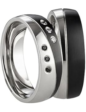 Freundschaftsringe - Partnerringe - Verlobungsringe - Trauringe - Hochzeitsringe - Eheringe Edelstahl PVD schwarz...