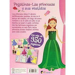 Pegatinas-Las princesas y sus vestidos