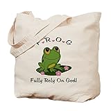CafePress diseño de rana Totalmente Confíe en Dios Bolso - Standard Multicolor