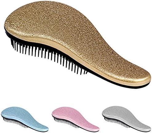 Detangling Hairbrush Comb- Glide Through All Types of Natural &amp; Tangled Hair - Dry &amp; Wet Hair Brush- Gold Sparkle Hair Detangler Brush - For Kids, Women, Men (Gold)