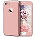 Produktbild Yokata iPhone 7 Hülle Vollschutz Handyhülle Ultra Dünn Leicht Etui Matte Anti-Kratzer Case Weich Silikon Gel Clear TPU Schutzhülle [Backcover] und Weiche Plastik Hard PC Schale [Front] mit Silicone Bumper Protective Cover - Rose Gold