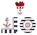 Produktbild Amscan Party-Geschirr Set Maritim Anker Steuerrad Seefahrt Motto-Party - Teller Becher Serviettenfür 8 Personen