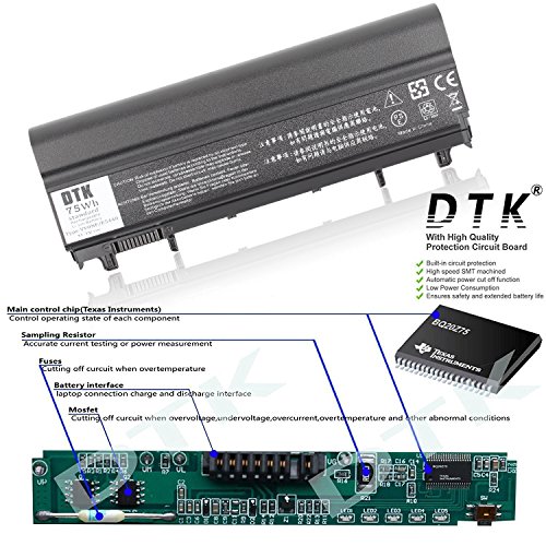 DTK® 9 Zellen 11.1V 6600MAH Ultra Hochleistung Notebook Laptop Batterie Li-ion Akku für DELL E5440 E5540 P/N: N5YH9 VV0NF VVONF VJXMC 0M7T5F 0K8HC 1N9C0 7W6K0 F49WX NVWGM CXF66 WGCW6 - 2