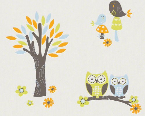 Esprit Kids Vliestapete Forest, Mustertapete, weiß, beige, hellblau, braun, magenta, 941151 - 2