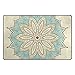 Produktbild Bennigiry Blaue abstrakte runde Mandala Bereich Teppich Teppich Rutschfeste Eintrag Bodenmatte Fußmatten für Wohnzimmer Schlafzimmer 78,7 x 50,8 cm