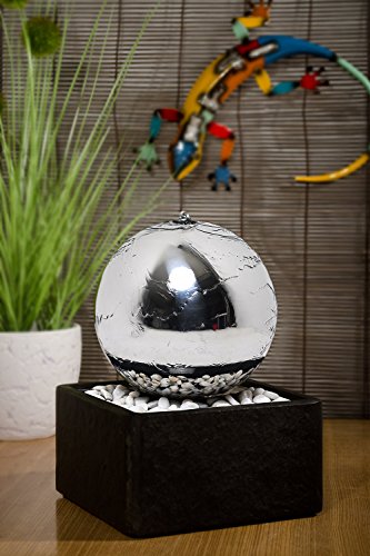Köhko Zimmerbrunnen "Rumba" Kugelbrunnen mit LED-Beleuchtung