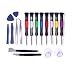 Produktbild Reparatur Tool Kit,KWOKWEI 18 in 1 Profi Reparatur Werkzeug Set Schraubendreher Reparatur Öffnung Werkzeug Set Tragbar Zerlegen für Handy Smartphone Microsoft Apple iphone 6S PLUS 6 Plus 5s 5c 4s