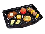 brochetas verduras barbacoa Con el agujero y la ranura de grasa