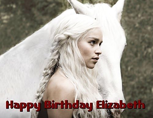 Game of Thrones Daenerys Edible Image Photo Cake Frosting Icing Topper Sheet Personalized Custom Customized Birthday Party - 1/4 Sheet - 79346 by Sweet Custom Cakes