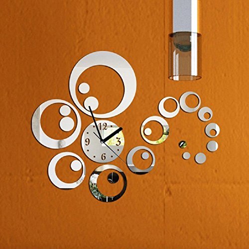 URAQT 3D Modern Wanduhr Acryl, DIY Kreatives Design, Groß Dekoration Uhr Deko Wandtattoo, Öffentliche Plätze Wohnzimmer Büro Studierzimmer - 2