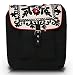 Pick Pocket black canvas backpack with floral embroidery on the flap RS.599.00