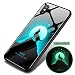 Produktbild iPhone Beleuchtete Glas-Handyhülle mit 9H gehärtetem Glas Backcover Handyhülle Weich passend für XR/XS max x/xs 6/6s 6/6s Plus 7/8 7/8 Plus, 6/6s Plus, Wolf