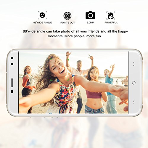 Smartphone ohne vertrag, DOOGEE X30 Dual Sim Android 7.0 Handy, 5.5 Zoll IPS HD Display, 2GB RAM + 16GB ROM, Mali 400 525MHz - Dual 5.0MP Front Kameras + Dual 8.0MP Hintere Kameras - 3360mAh - Gold