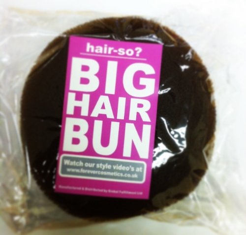 Hair-so? Massive 6 Inches Wide Big Hair Bun Extra Large Hair Doughnut Donut Bridal Wedding Hollywood Hair Style Bun Ring - Choose Colour- Brown, Black or Blonde (Brown)