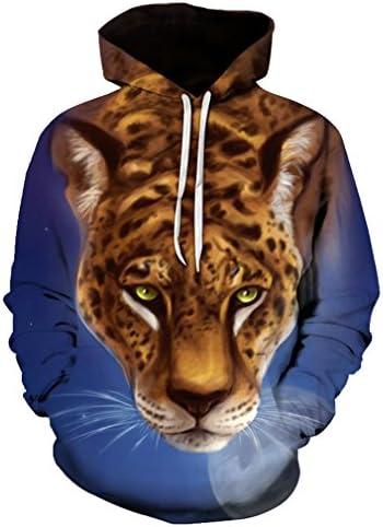 leopard Moon 3D Hoodies Plus Size Printed Sweatshirts Men Women Pullover Novelty Tracksuits Hooded Casual Pocket Jacket LMS044 XL
