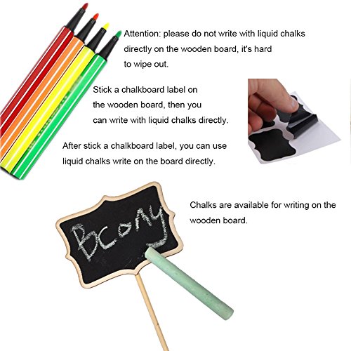 Bcony Wolken Mini Kleine Tafel Kreidetafel Holz Nachricht Board Halter mit Ständer für Party Hochzeit Tisch Nummer/Tischkarte Einstellung Dekoration - 6