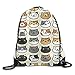 Produktbild KAKICSA Unisex Gym Bag Dabbing Solar Eclipse Unicorn Unisex Drawstring Backpack Travel Sports Bag Drawstring Beam Port Backpack.