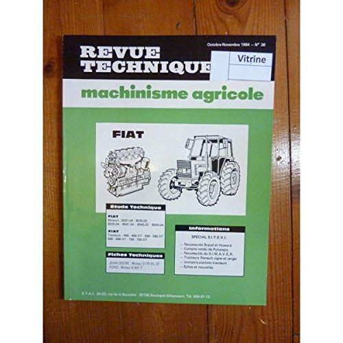 Download Revue Technique Machinisme Agricole N° 36 Moteur Fiat 8031.04 8035.02 8035.04 8041.04 8045.02 8045.04 Tracteur Fiat 466 466 DT 566 566 DT 666 666 DT 766 766DT