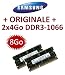 Produktbild 8 GB Speicher - Dual-Channel Kit Samsung original 2 x 4 GB 204 pin DDR3 - 1066 PC3 - 8500 DIMM