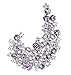 Price comparison product image Hosaire Sparkly Cute Moon Star Crystal Rhinestones Brooch, Women Bridal Wedding Accessory Crescent Brooch Pins (Blue,Purple)