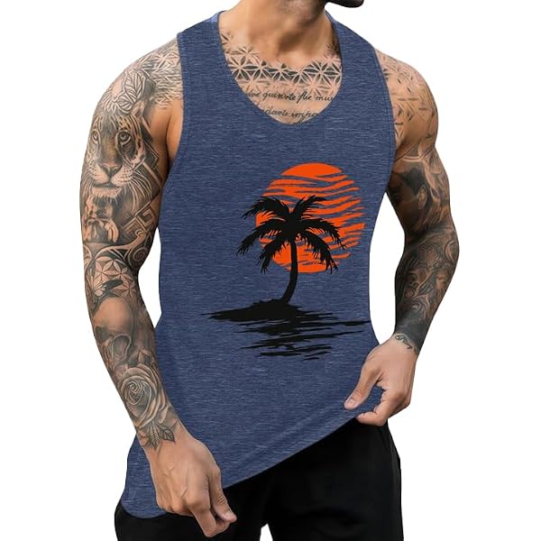 2-pack Tanktops Voor Heren – Ronde Hals, Casual En Sportief, Perfect Voor Gym, Strand Of Vakantie