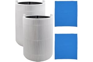 Fre.Filtor 2 filtros HEPA de carbono de repuesto y 2 prefiltros de tela para purificadores de aire Blueair Blue Pure 411 / Blue 3210 / Joy S
