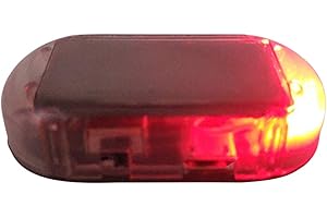 WITPOCE Car Alarm LED Light Solar Security Warning Dummy System Anti-theft Flash Blinking Lamp Red