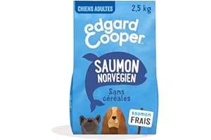 Edgard & Cooper Karma dla psów, (świeży łosoś, 2,5 kg), bez zbóż, świeże mięso i ryby oraz wysokiej jakości białko, prawdziwe składniki dla psów, hipoalergiczne, bez dodatku cukru