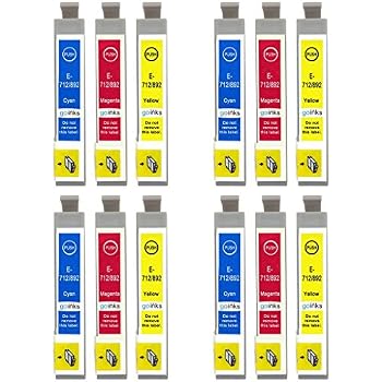 Lot De 12 Cartouches Compatibles Non-OEM - Pour Imprimantes EP, D92, DX4050, DX7450, SX218...