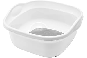 Addis, bacinella con Piedini in Gomma, plastica, White Grey, 31.5 x 34 x 15.5 cm