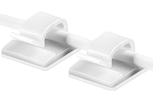 ASTARYE 100 szt. Klipsy kablowe samoprzylepne klipsy kablowe organizer do kabli samochodowych zarządzanie przewodami przylepny uchwyt na kabel do samochodu biura i domu, biały klej