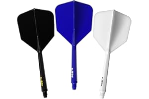 CUESOUL ROST 77 Asta e Volo Freccette Integrate, Forma ad Ala Grande, Set da 3 (Serie a Tinta Unita)