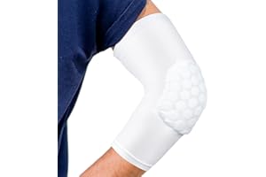 Honhoha Tutore per Gomito, gomitiere Pallavolo, Protezione per Gomito Imbottita a Nido d'Ape Gomitiere a Compressione Traspirante per Donne, Uomini, Snowboard, Ciclismo, Basket