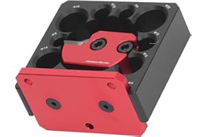 Rosvola Rosvolamxuhkbr0s9 Round Bar Dowel Maker Jig 8 otworów obrotowych do pręta kwadratowego, przyrząd do okrągłego pręta tnącego Dźwignia do pręta kwadratowego