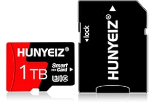 HUNYEIZ 1TB Micro SD Karte microSDXC High Speed Speicherkarte mit Adapter für Auto Navigation, Smartphone, tragbare Gaming Geräte, Kamera und Drohne