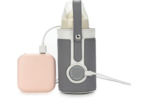 Rvtkak Podgrzewacz do butelek USB, przenośny podgrzewacz do butelek dla niemowląt z podgrzewaczem do butelek z temperaturą Dziecko w podróży Torba dla niemowląt Podgrzewacz do butelek dla niemowląt Torba termoizolacyjna do podróży Pielęgnacja w obszarze dziecka