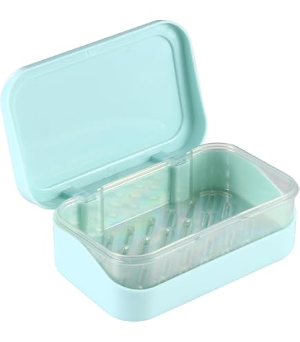 Lot De 2 Boîtes à Savon De Voyage Avec Couvercle, Pour Douche, Voyage, Randonnée, Salle De Bain, école, Salle De Sport (rose Et Blanc