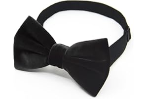 TAXTYHRE Papillon Uomo, Papillon Nero Uomo, Papillon Regolabile in Velluto, Papillon Pre-annodato, Papillon Elegante da Uomo per Compleanno, Banchetti, Matrimoni, Feste