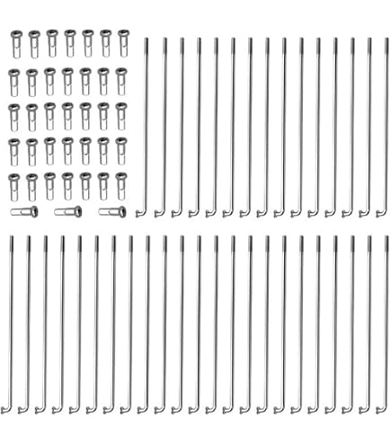 Rayons De Vélo électrique 12G (20 Ou 40 Pièces) - Acier Carbone Noir, Longueur 70 à 262 Mm, Avec écrous